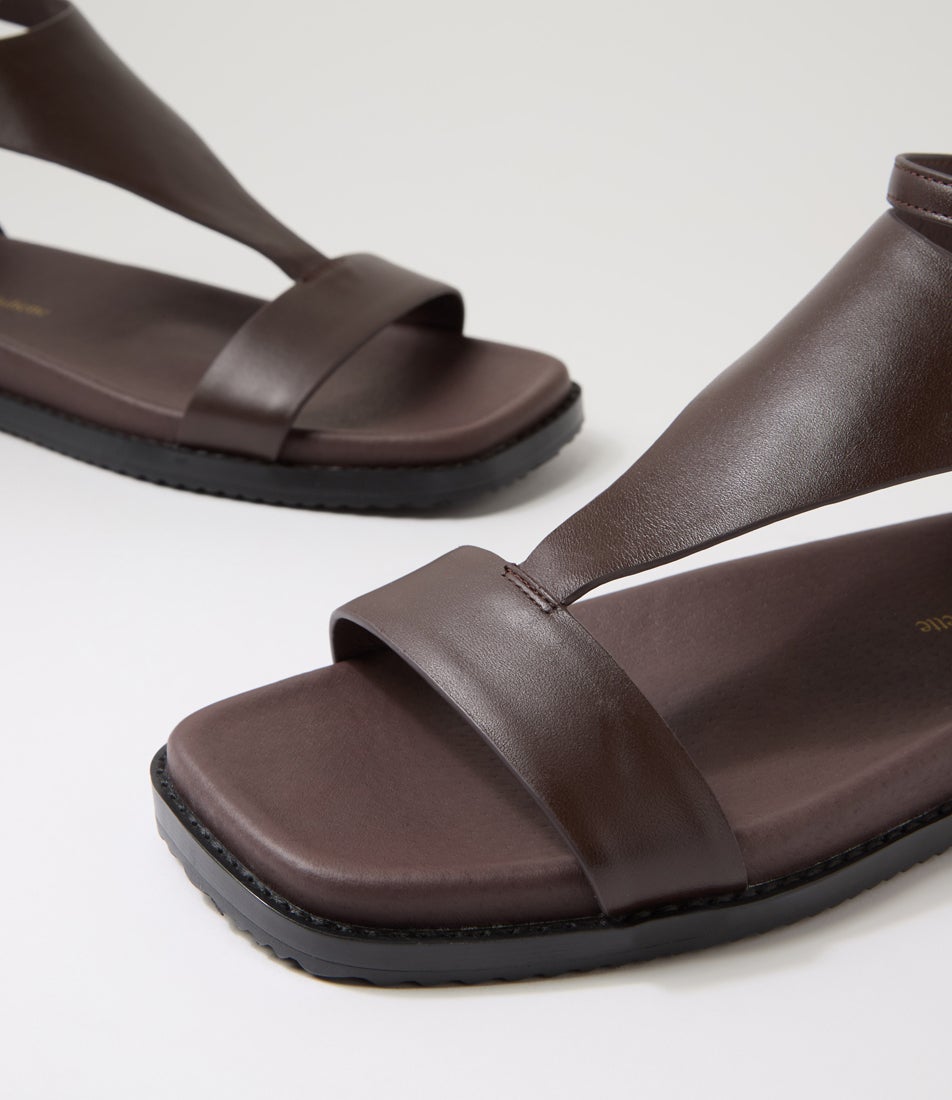 Rileya Choc Leather Sandals