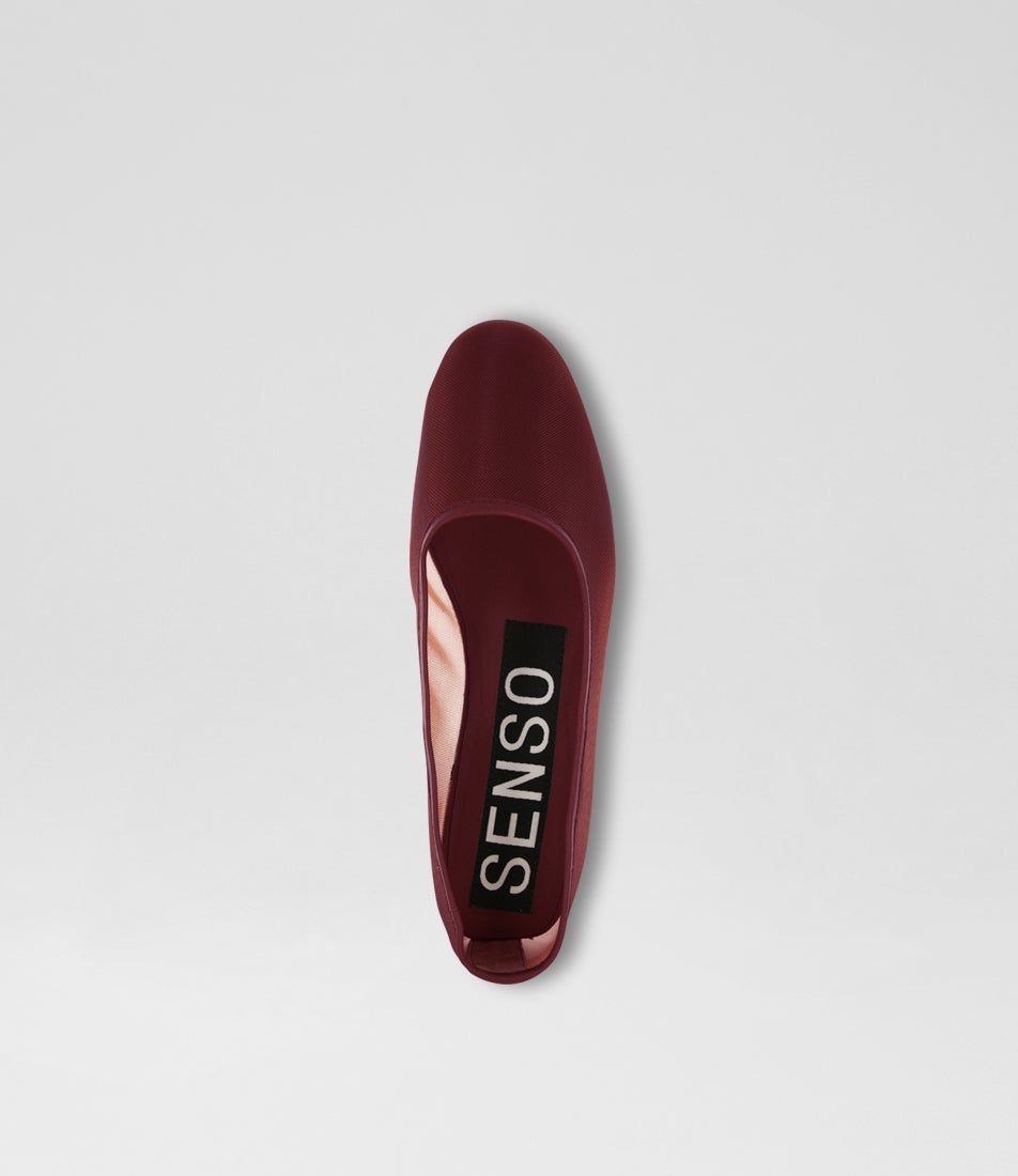 Dena Crimson Mesh Ballet Flats