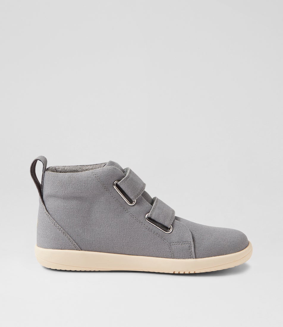 Kp Grass Court High Junior Circular Gray Canvas Ankle Boots