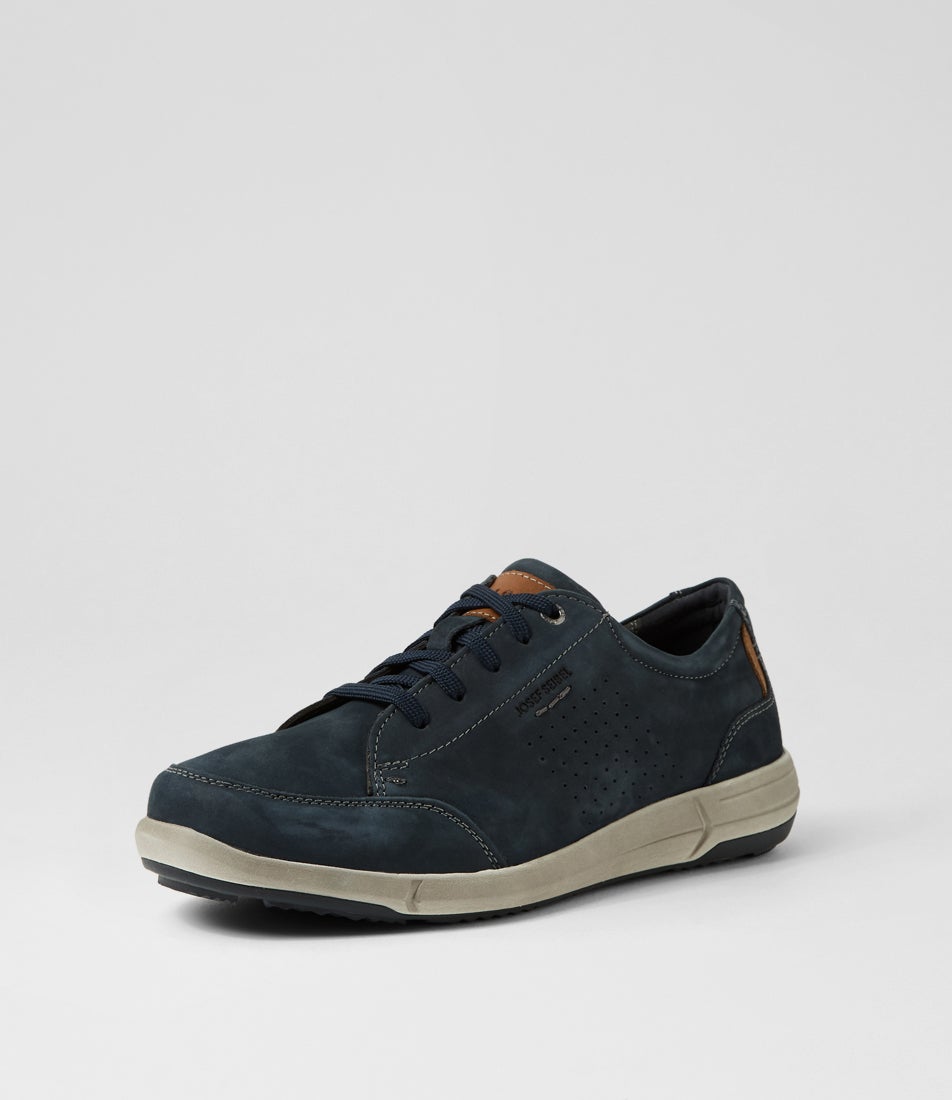 Enrico 30 Indigo Nubuck Lace Up Flats