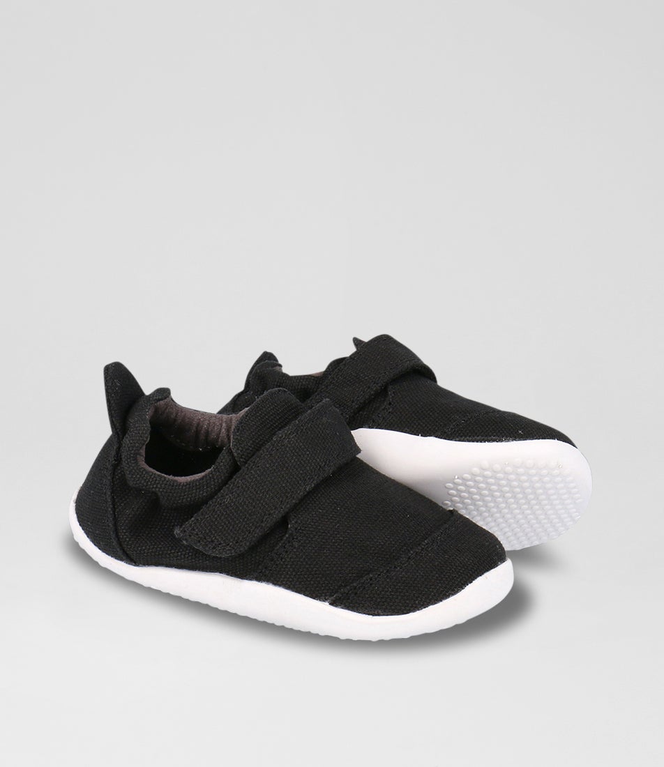 Xp Go Organic Infant Black Canvas Flat Shoes