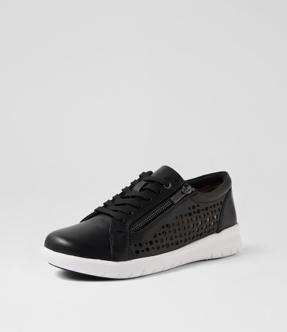 Shovo Xf Black White Leather Sneakers