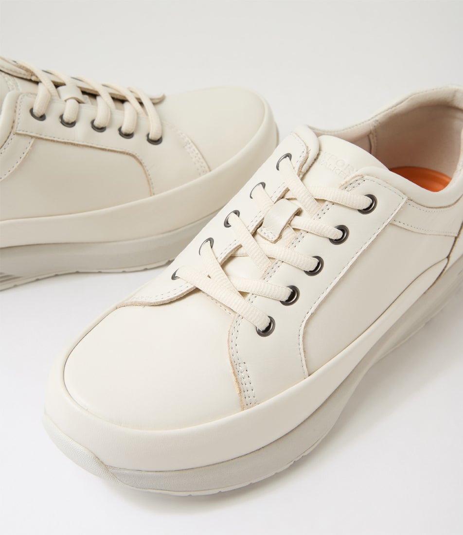 Prowalker White Leather Sneakers