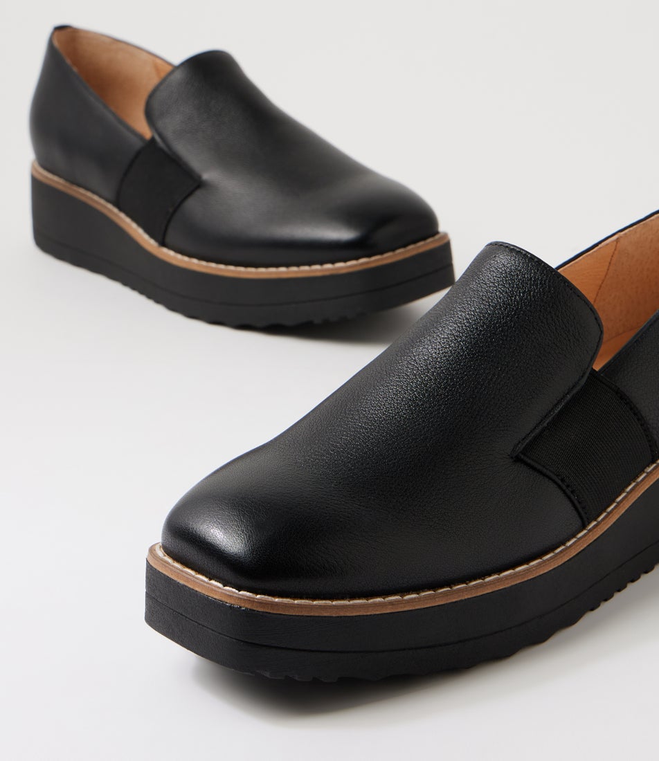 Desco Black Leather Loafers Desco Black Leather Loafers