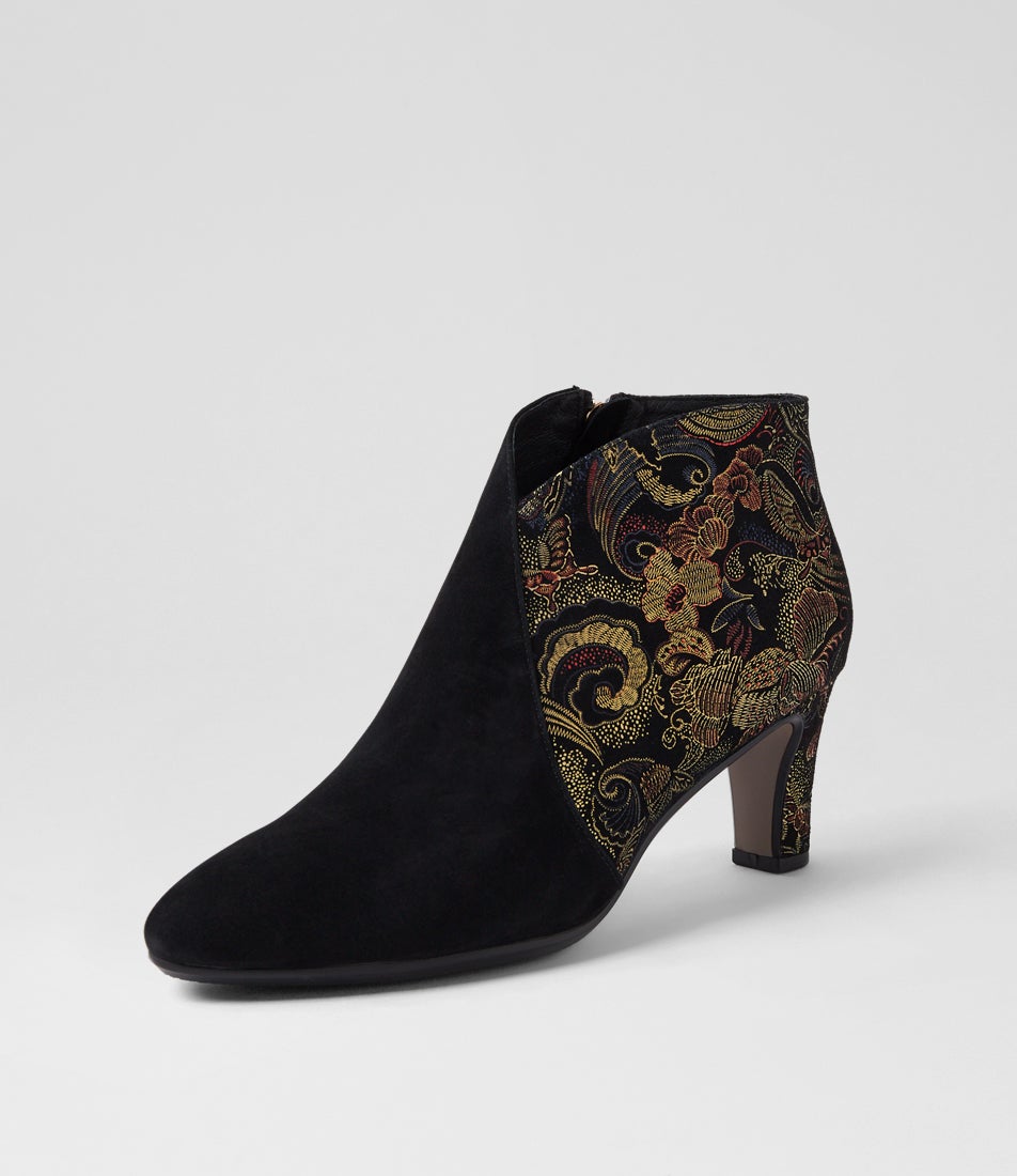 Templess Black Regal Suede Ankle Boots