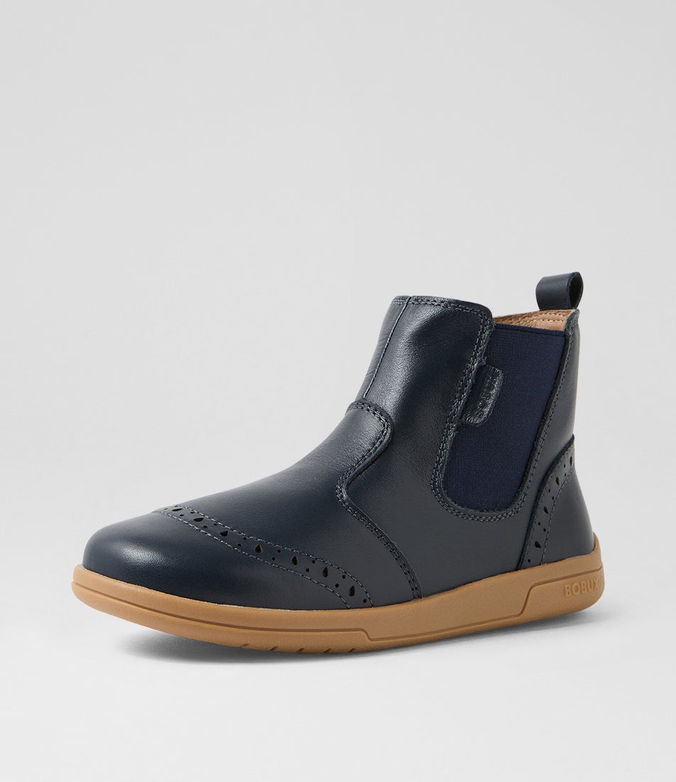 Kp Billie 2 Junior Navy Leather Ankle Boots