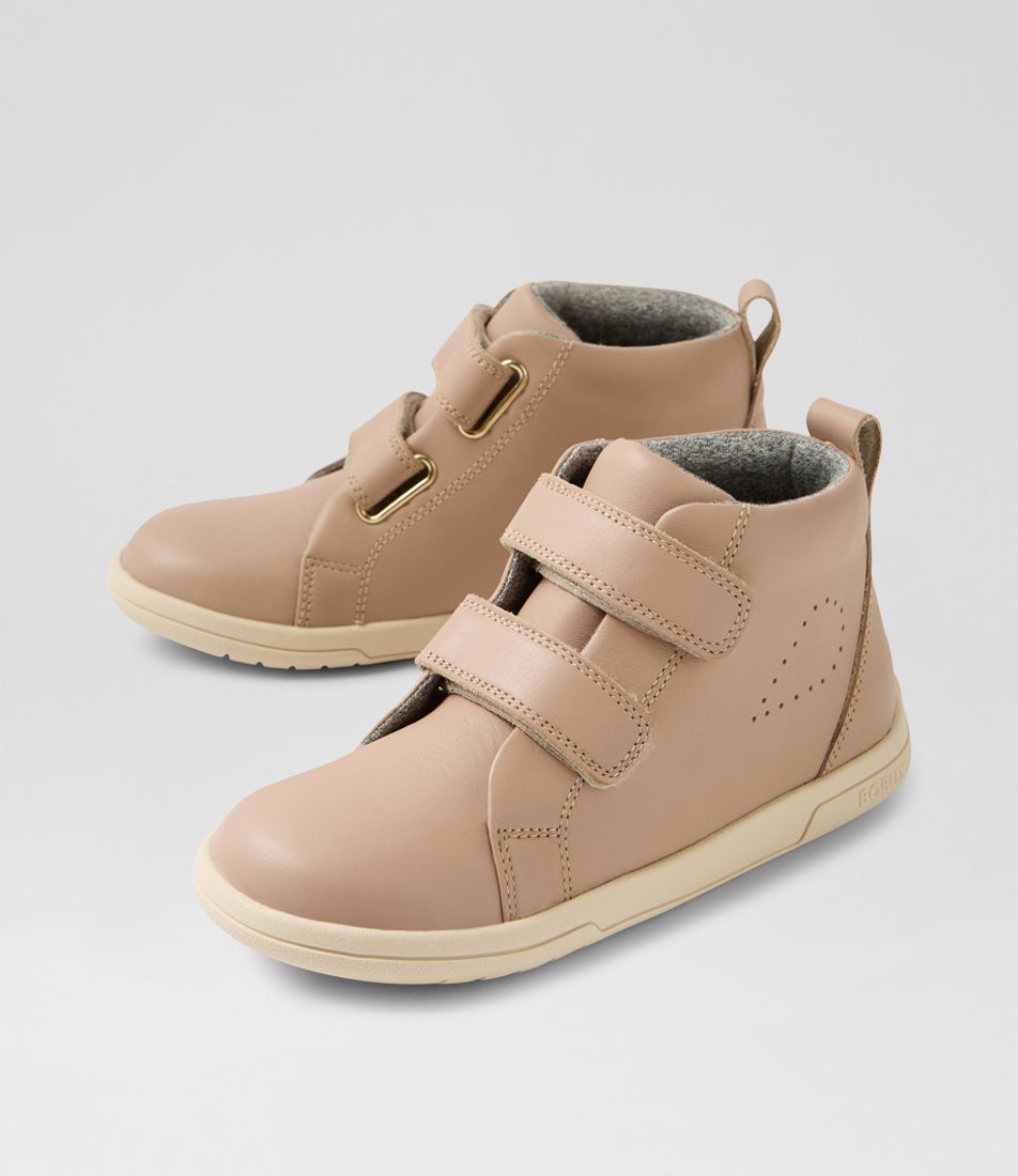 Kp Grass Court High 2 Junior Warm Taupe Leather Ankle Boots