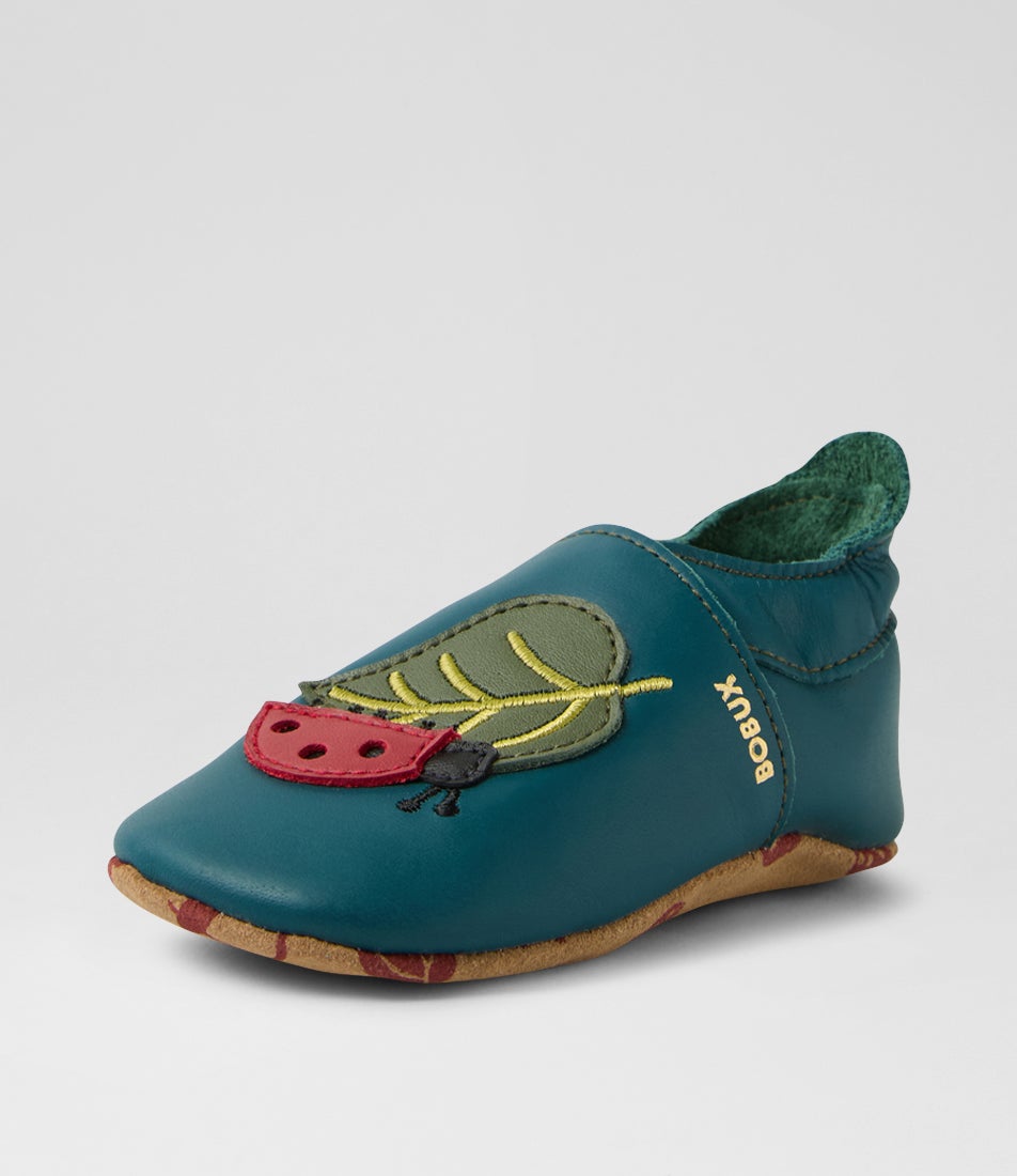 Ss Beastie Infant Dark Sea Leather Flat Shoes