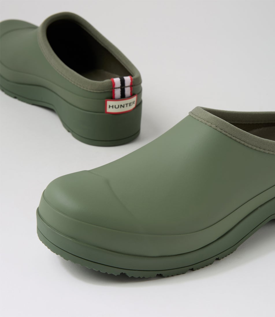 Play Green Rubber Flat Clogs