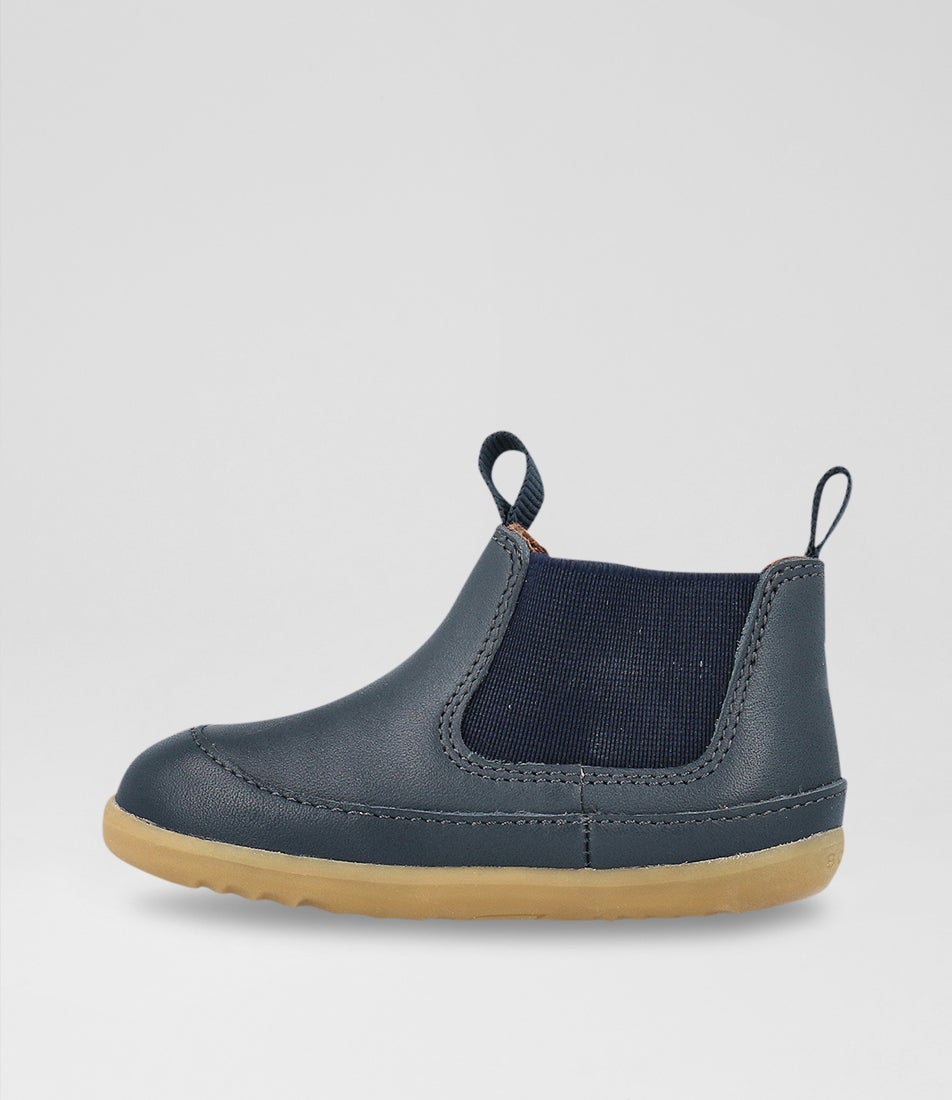 Su Traveler Infant Navy Leather Chelsea Boots