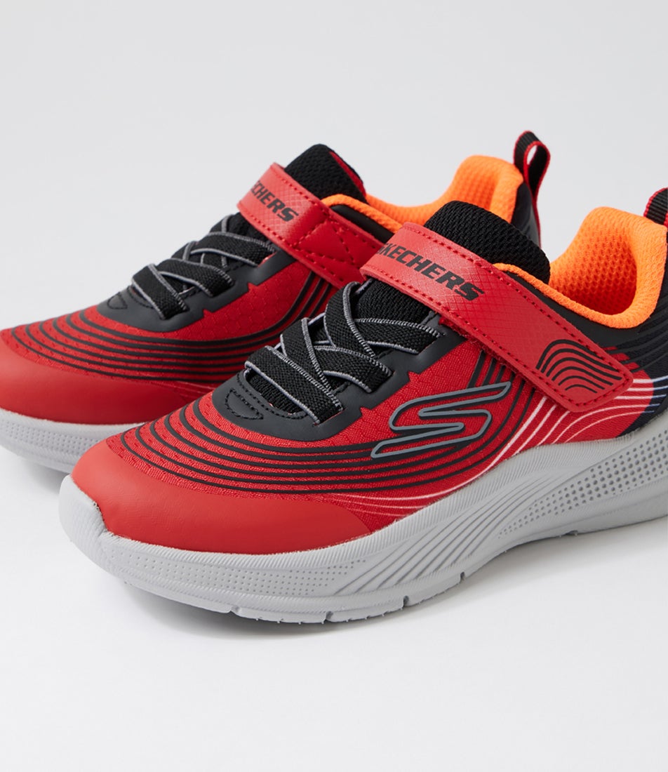 Microspec Advance Toddler Red Black Mesh Sneakers Microspec Advance Toddler Red Black Mesh Sneakers