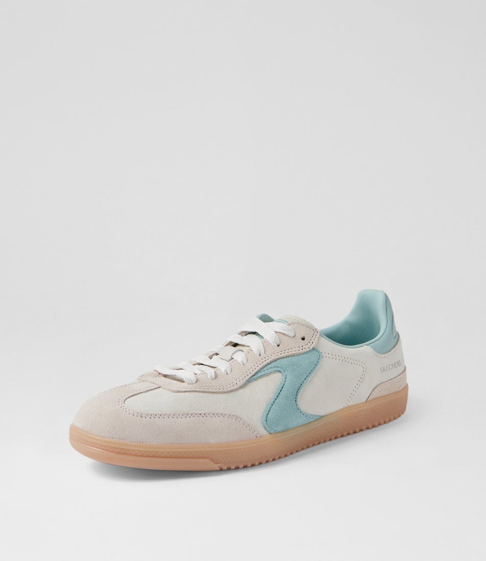 Hotshot For The Win Natural Aqua Microsuede Sneakers