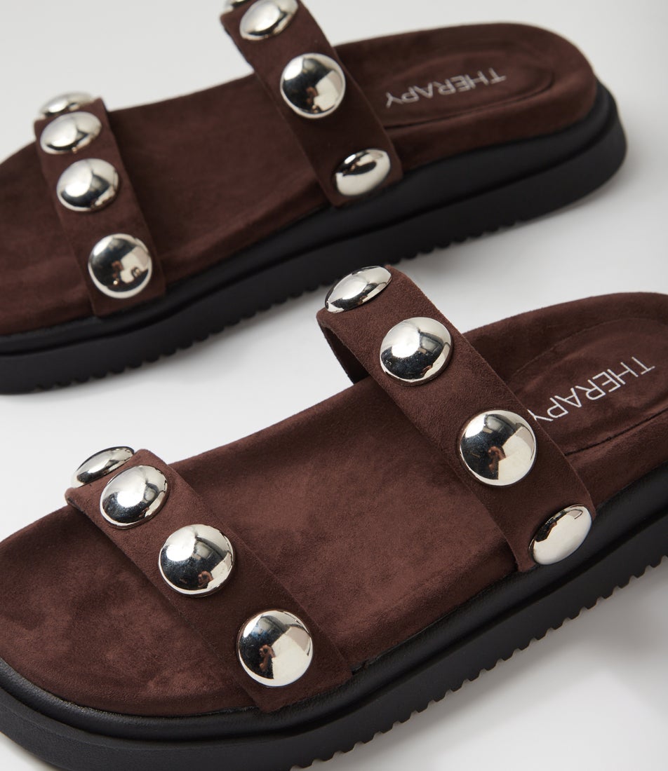 Persona Chocolate Microsuede Slides