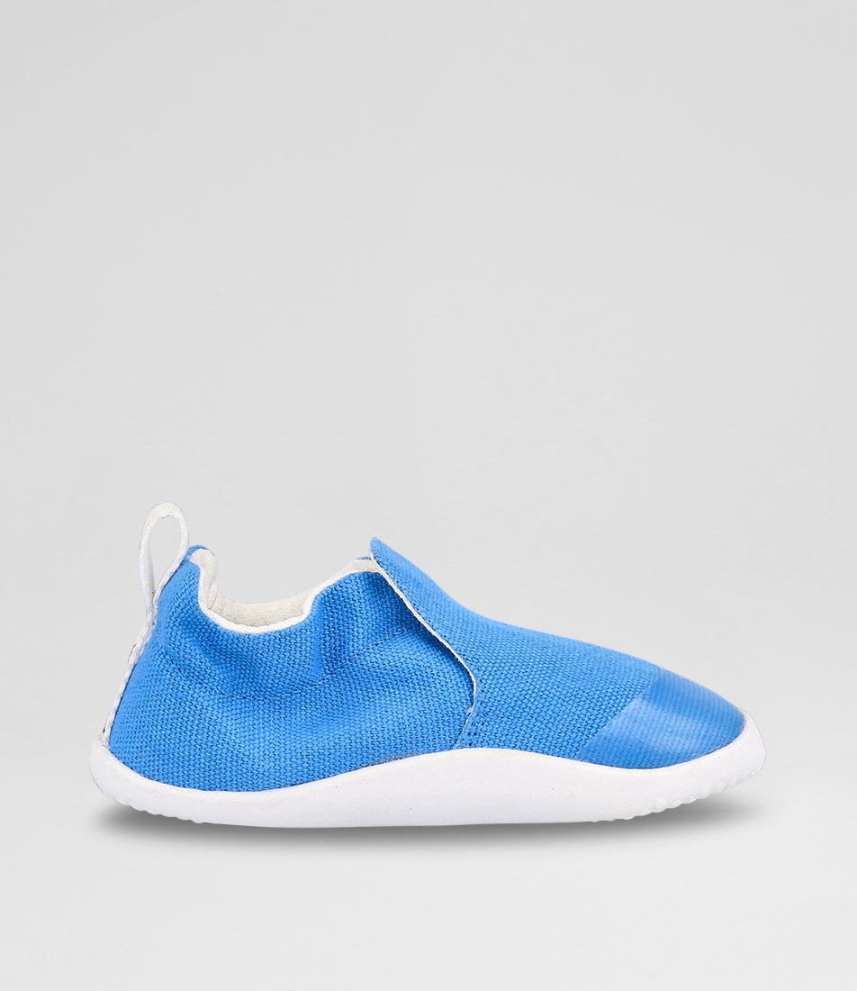 Xp Scamp Organic Infant Azure Blue Fabric Flat Shoes