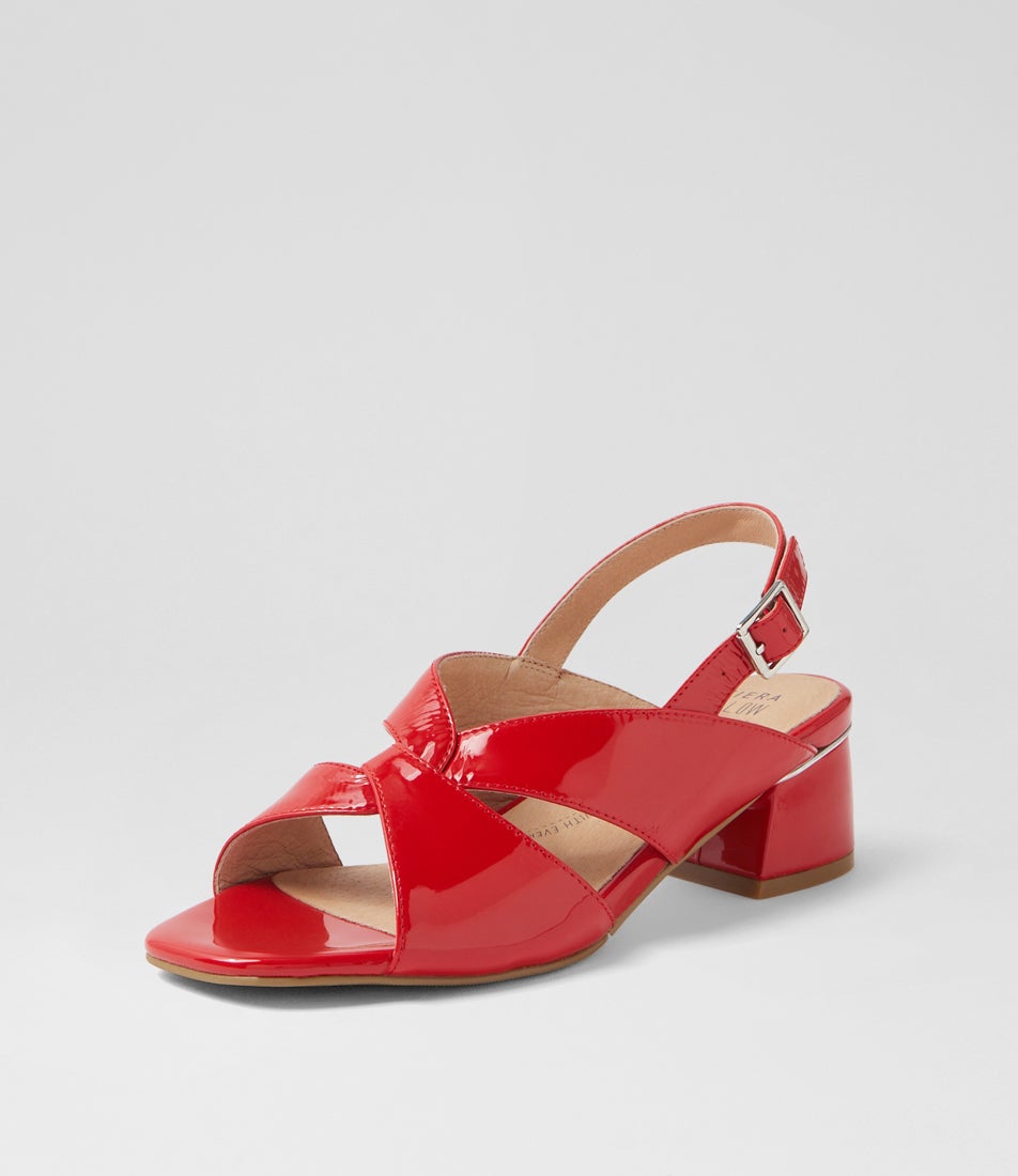 Carlen W Red Patent Leather Sandals