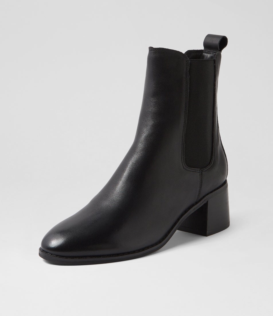 Bella Ii Black Leather Chelsea Boots