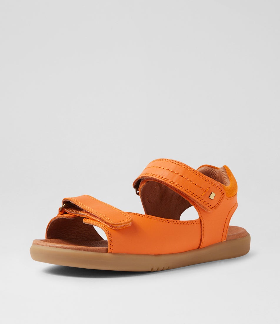 Kp Driftwood Junior Orange Peel Leather Sandals