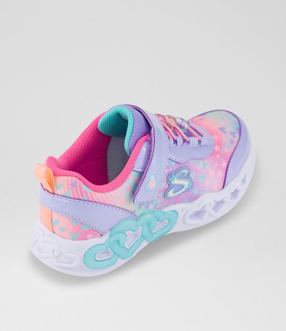 Eternal Heart S Lights Junior Lavender Multi Fabric Sneakers