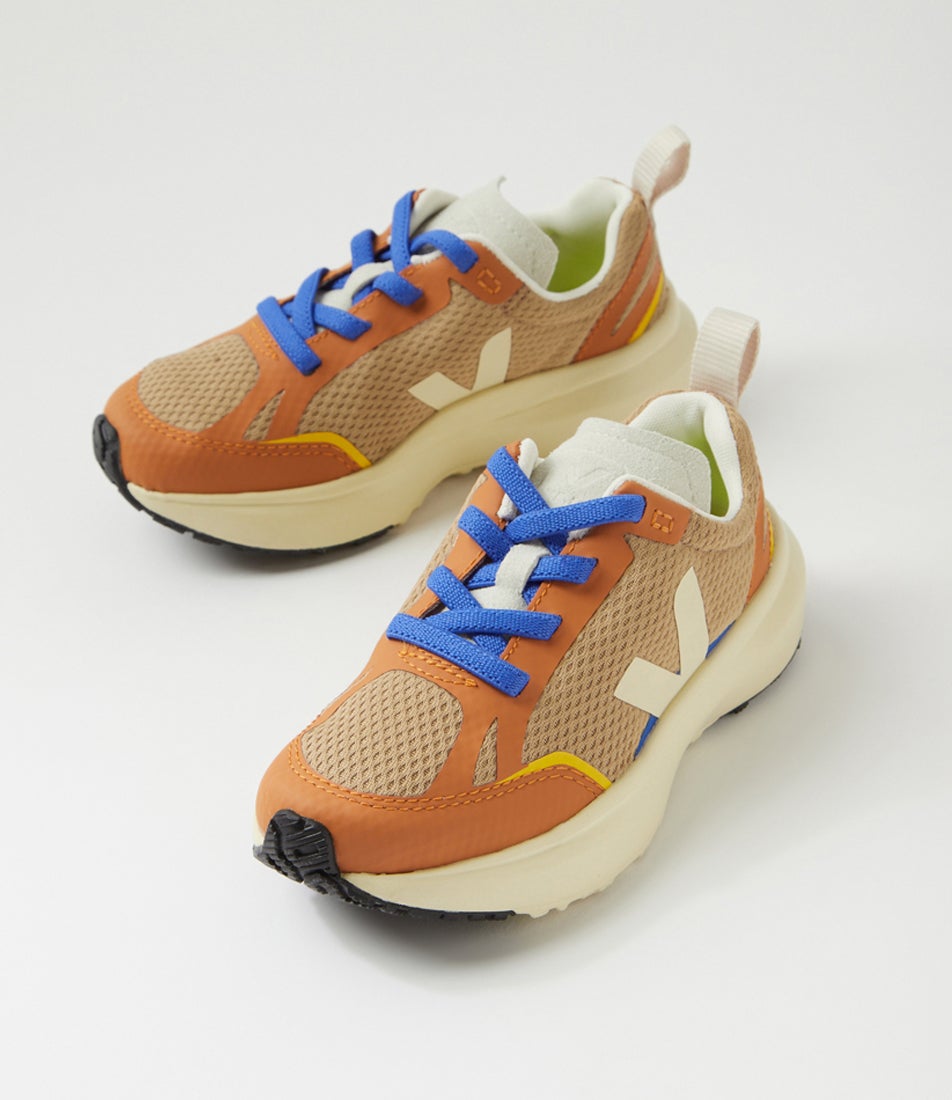 Small Canary Light Junior Dune Calcaire Umber Fabric Sneakers
