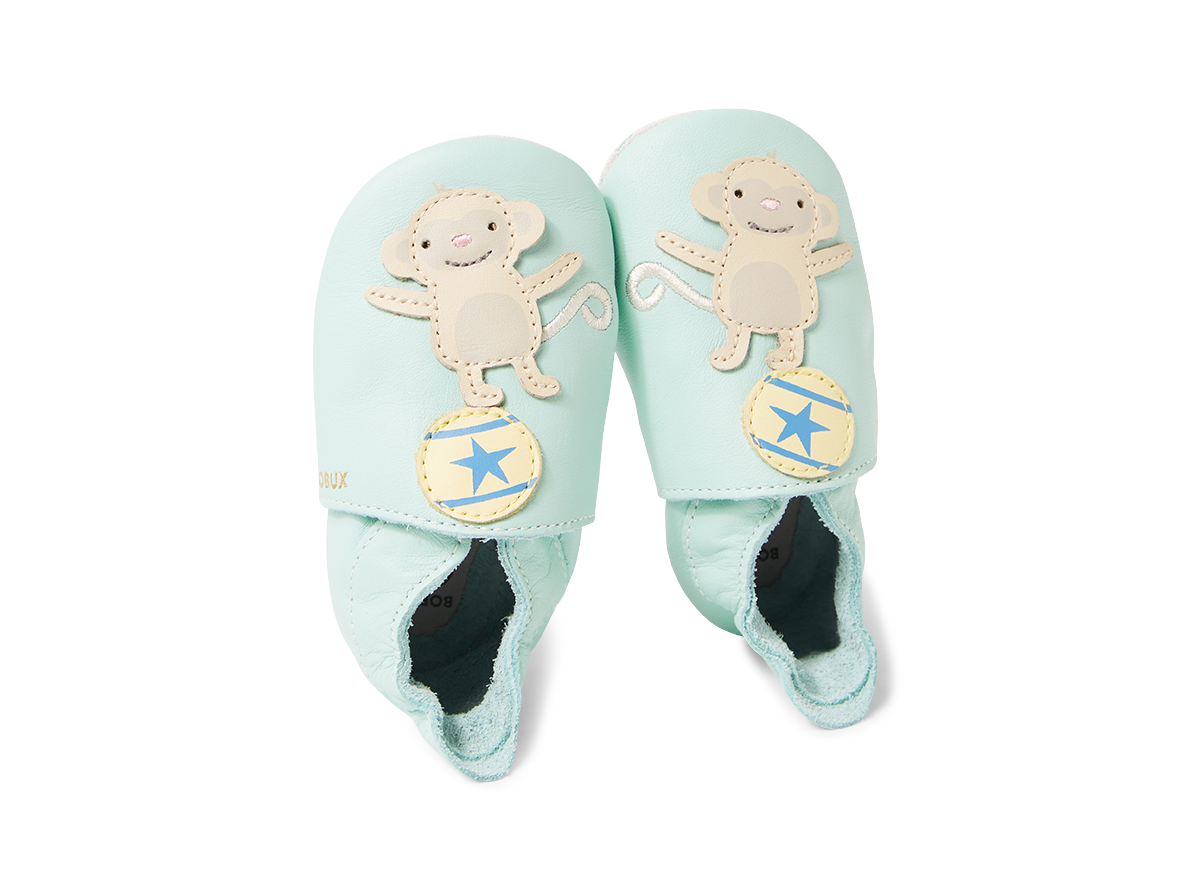 Ss Bubbles Birds Egg Leather Flat Shoes