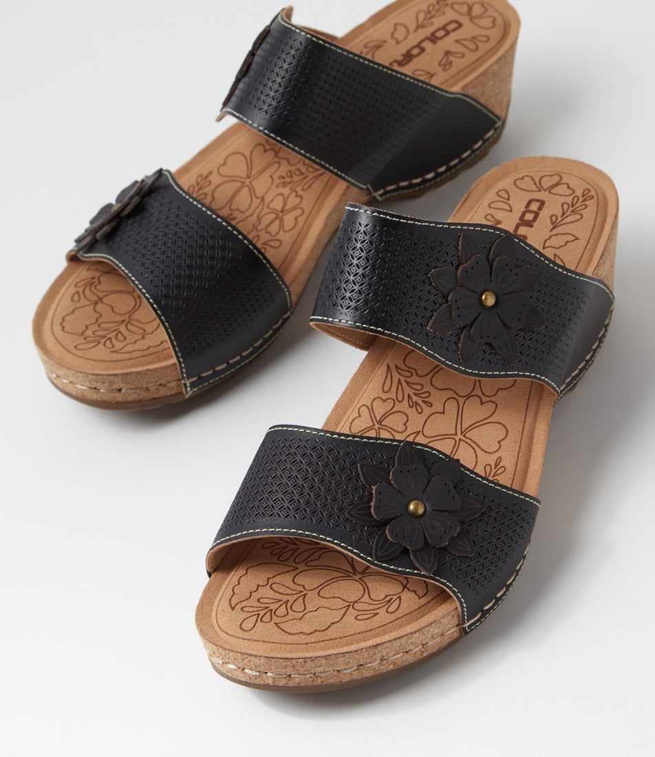 Joie Black Leather Sandals