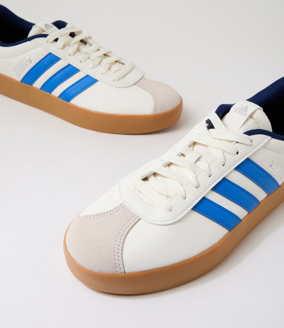 Vl Court 3 M White Royal Blue Dark Blue Sneakers