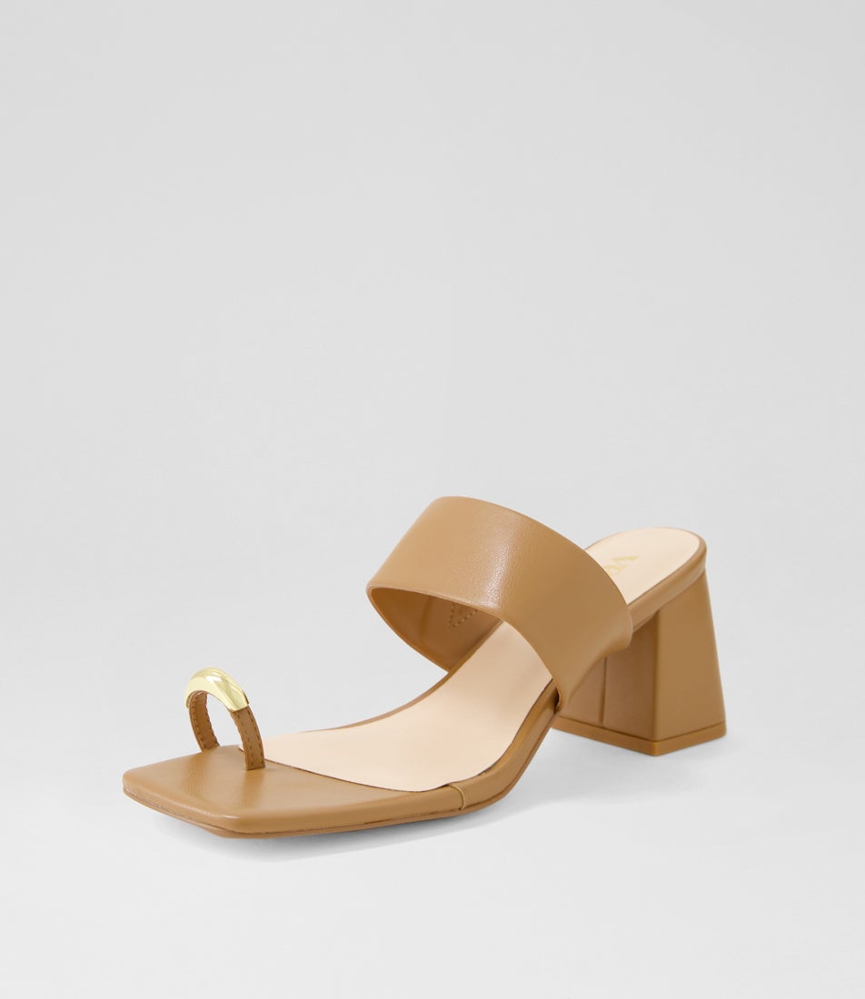 Stassie Dark Camel Sandals