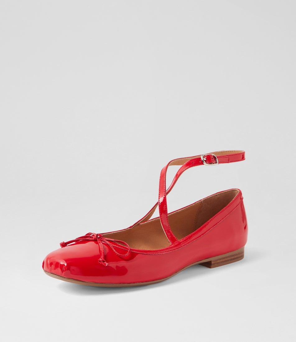 Mowwie New Red Patent Leather Ballet Flats