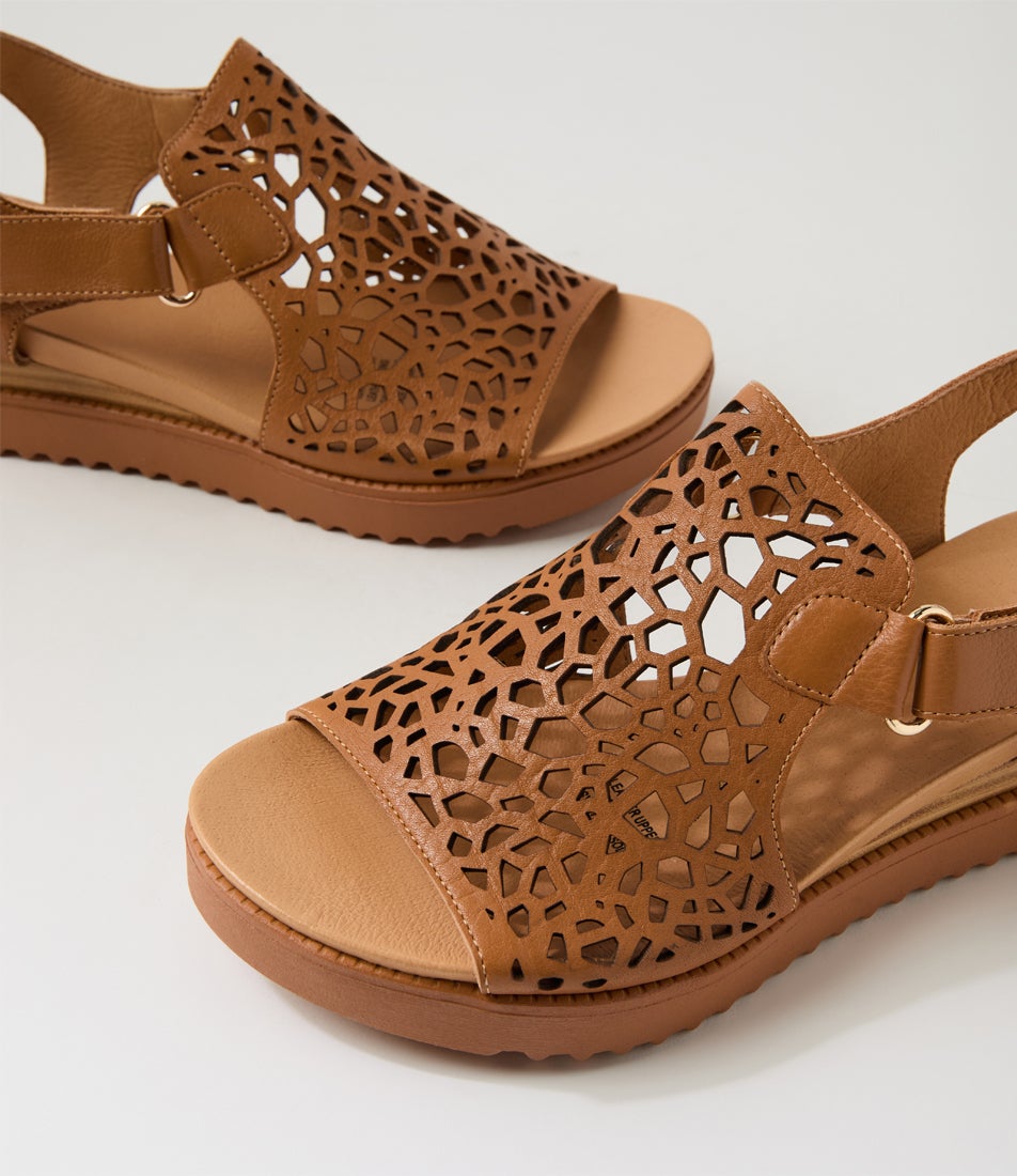 Ansh Dark Tan Leather Sandals