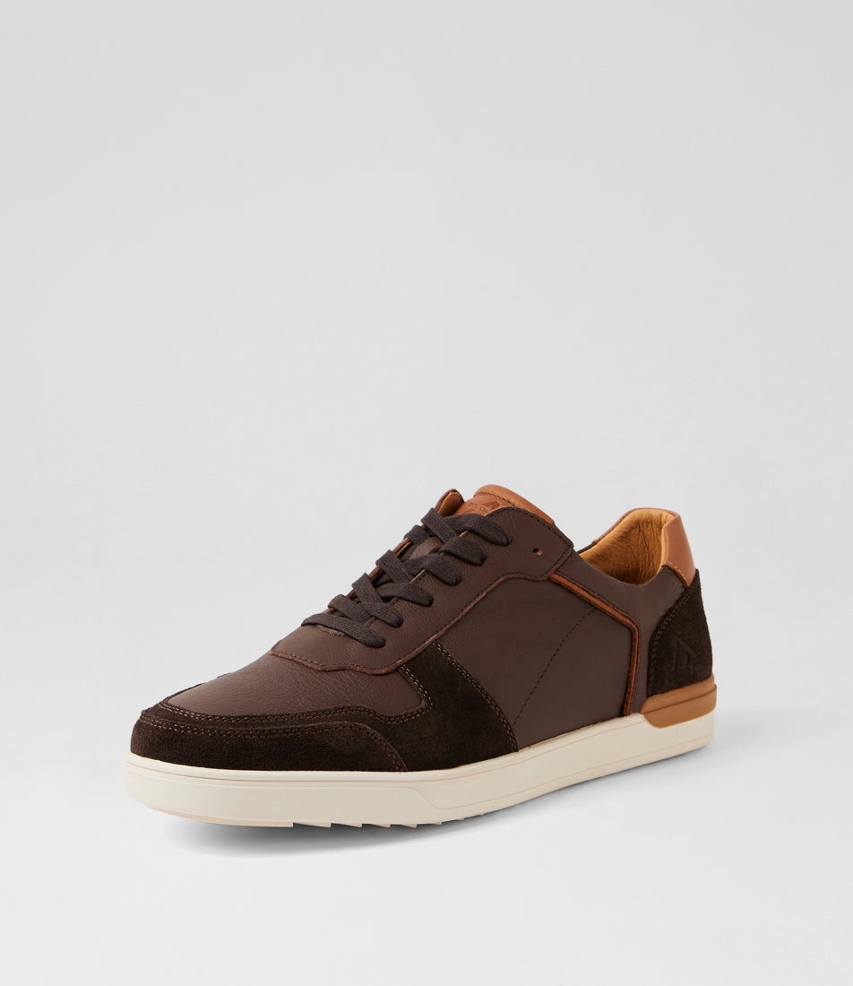 Ascot Brown Leather Sneakers