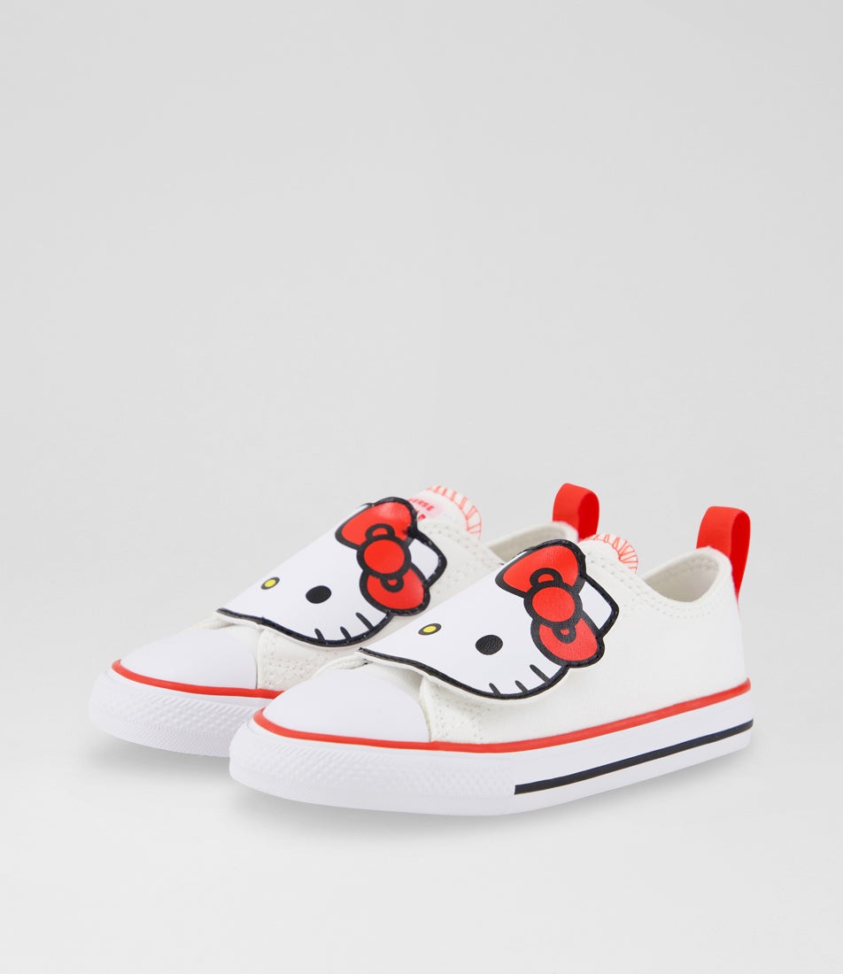 Hello Kitty Ctas Low Toddler White Red Canvas Sneakers