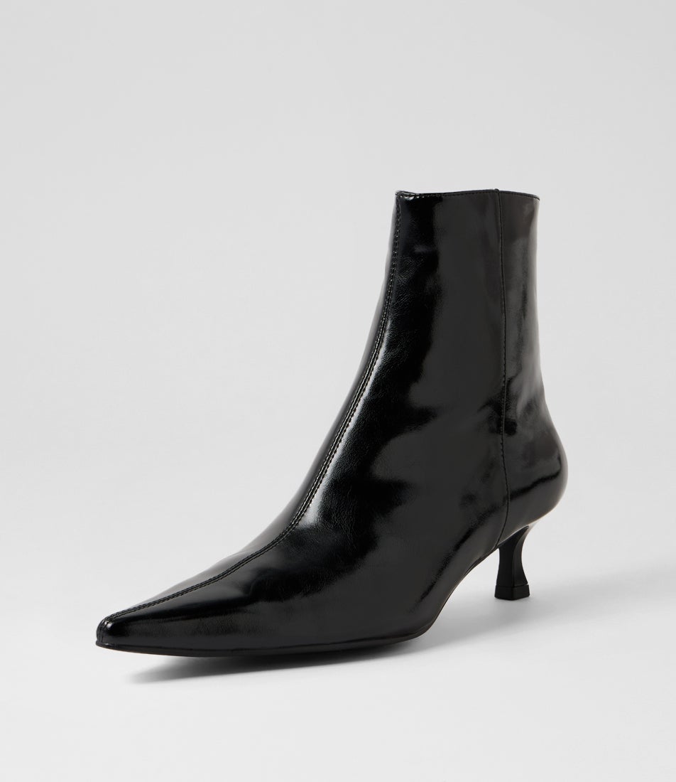 Lennox Black Leather Ankle Boots