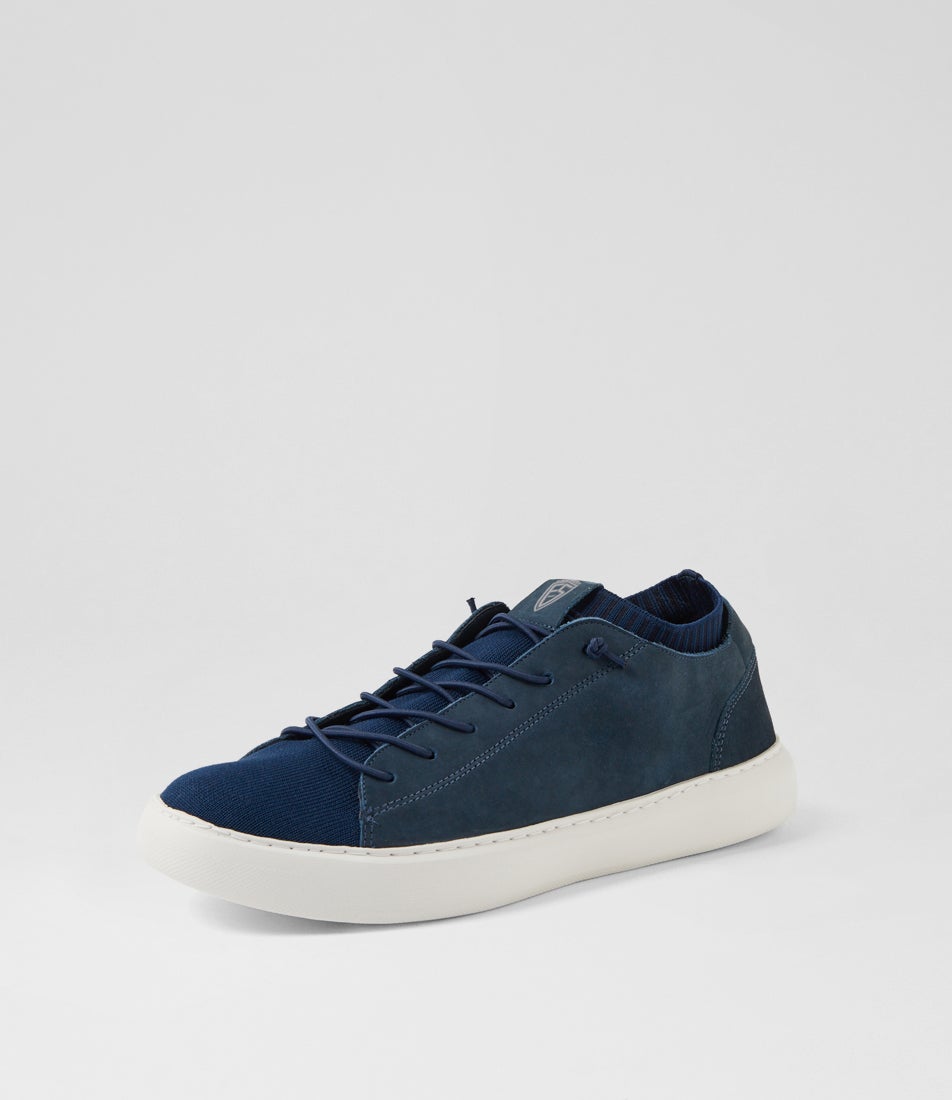 Xavion Marinho Leather Knit Sneakers