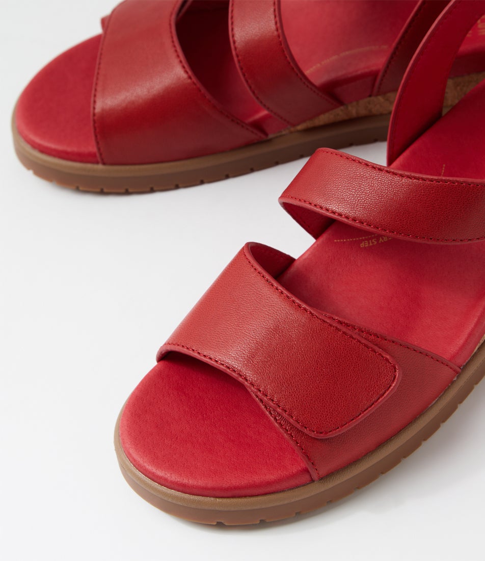 Vamsy W Red Gum Leather Sandals