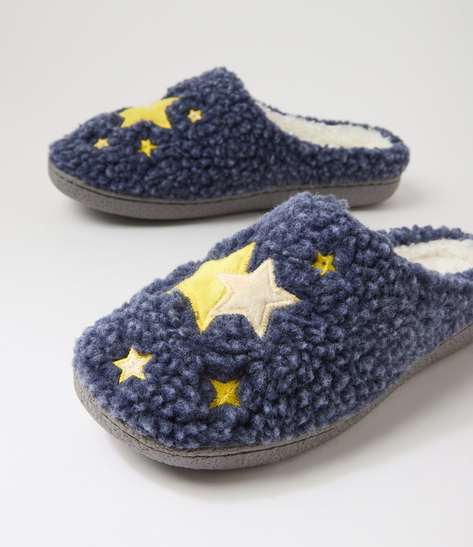 Luster Blue Multi Flat Shoes