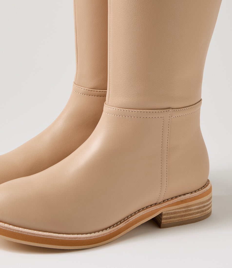 Tessa Boot Fawn Leather Knee High Boots