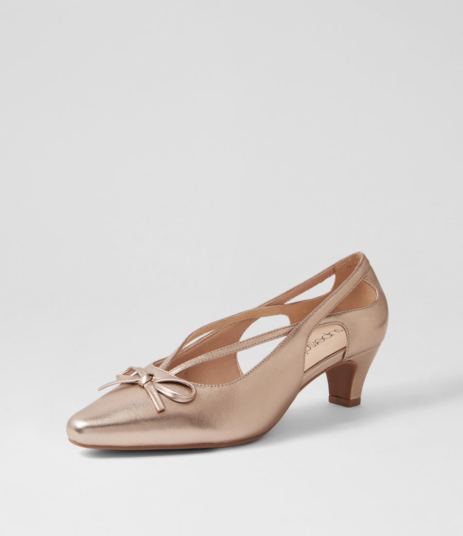 Lantana Champagne Leather Heels Lantana Champagne Leather Heels