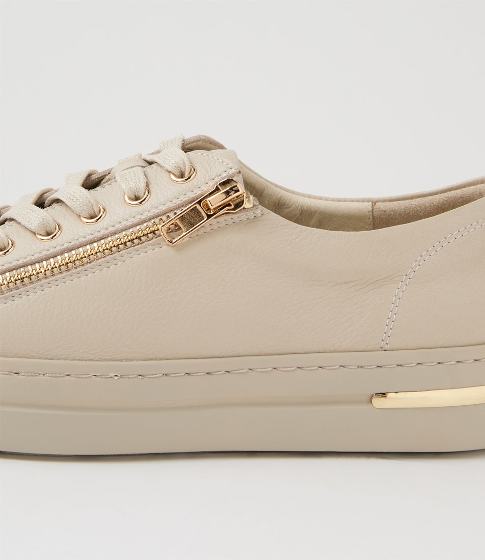Wovi Almond Leather Sneakers