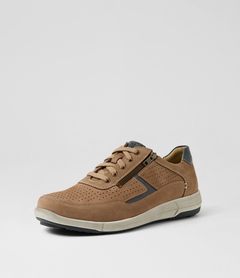 Enrico 32 Sand Kombi Nubuck Flat Shoes