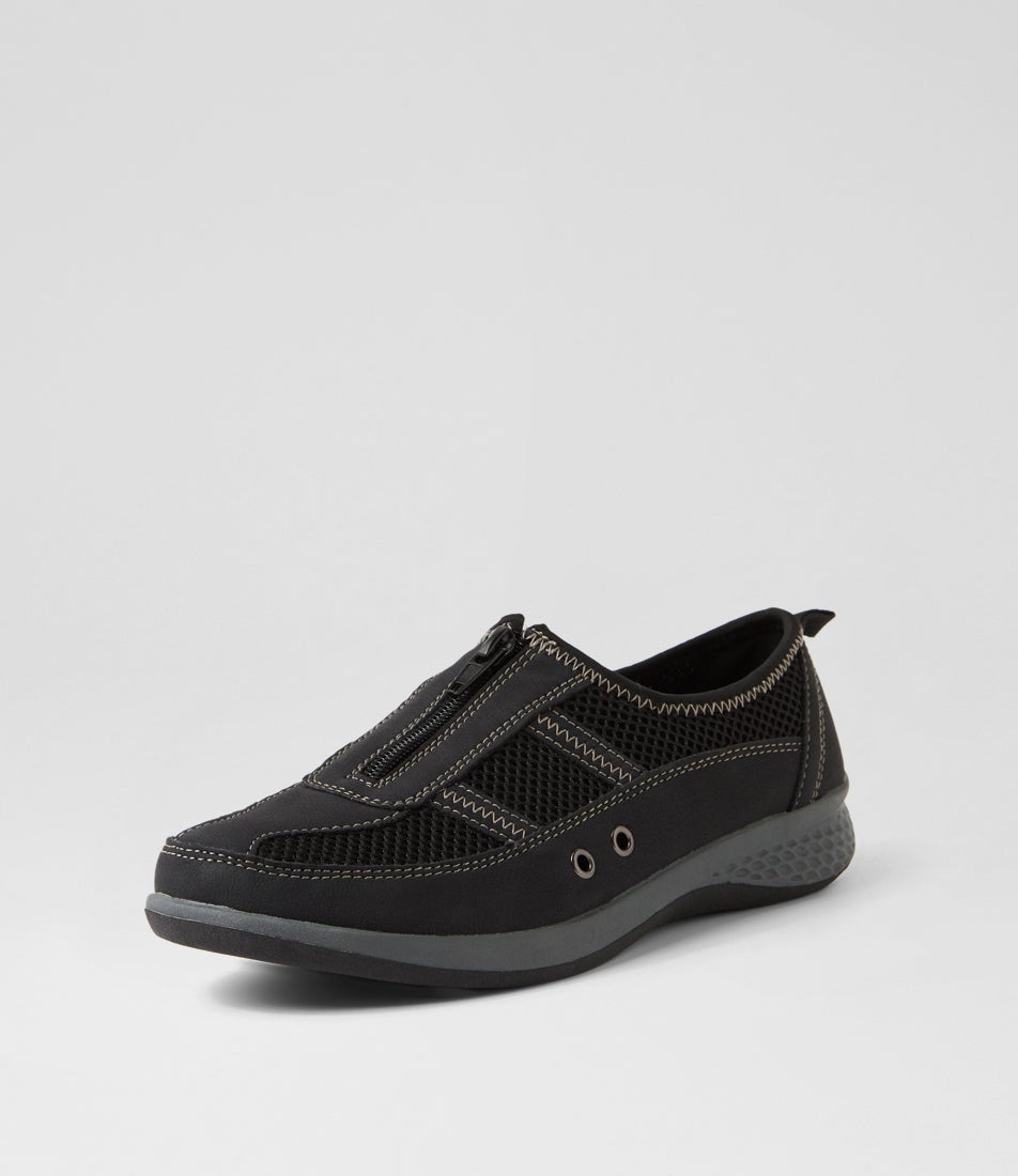 Cintoa Black Multi Flat Shoes