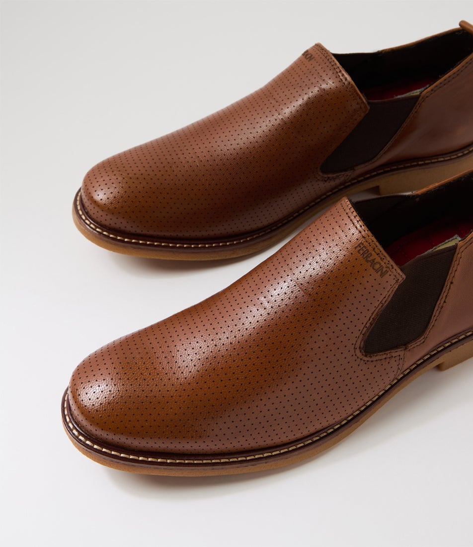 Oxford Havanna Leather Flat Shoes