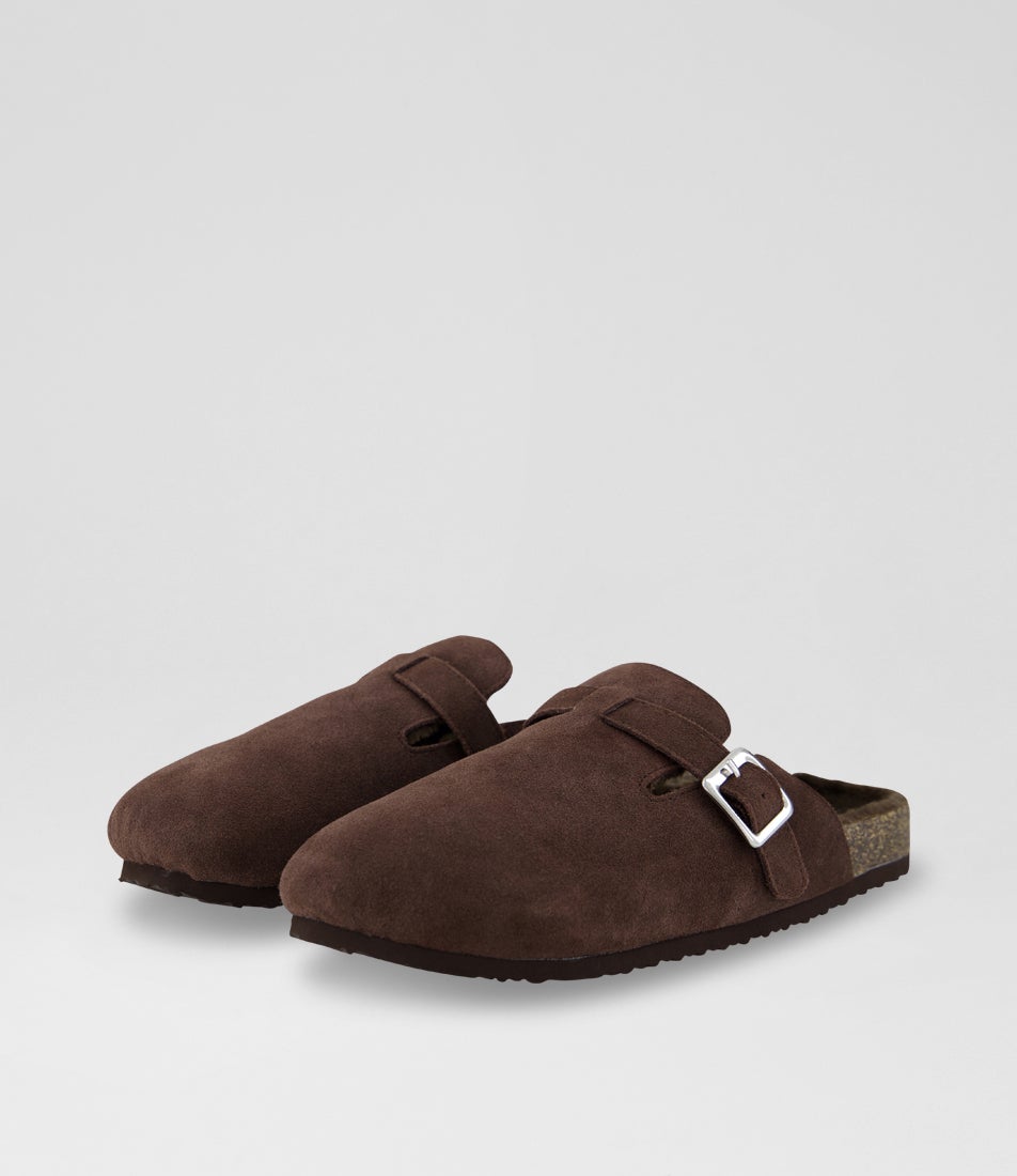 Frankie 2 Junior Choc Suede Flat Shoes