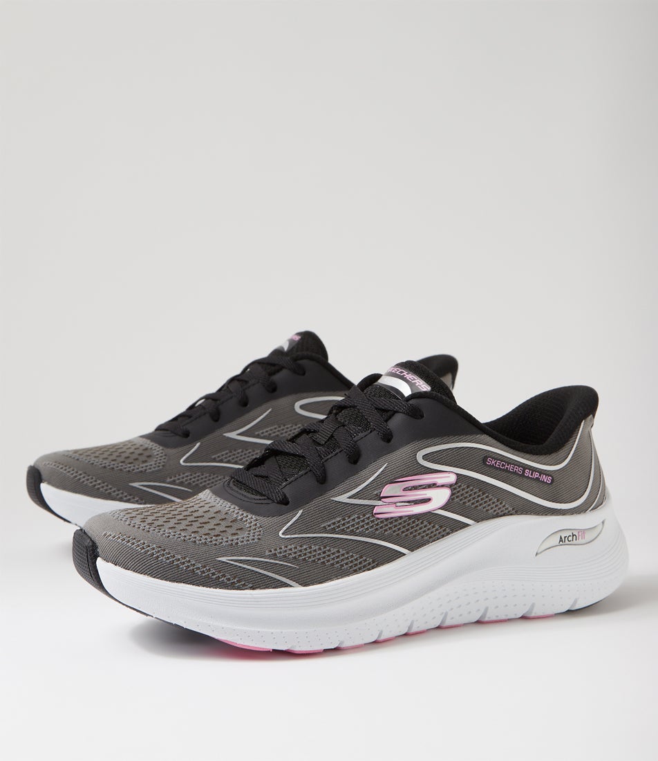 Arch Fit 2 Black Pink Mesh Sneakers