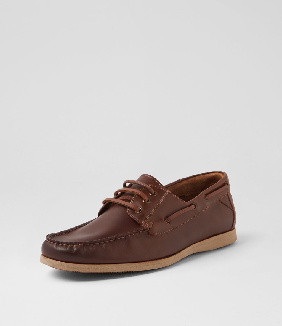 Launch Tan Leather Boat Shoes