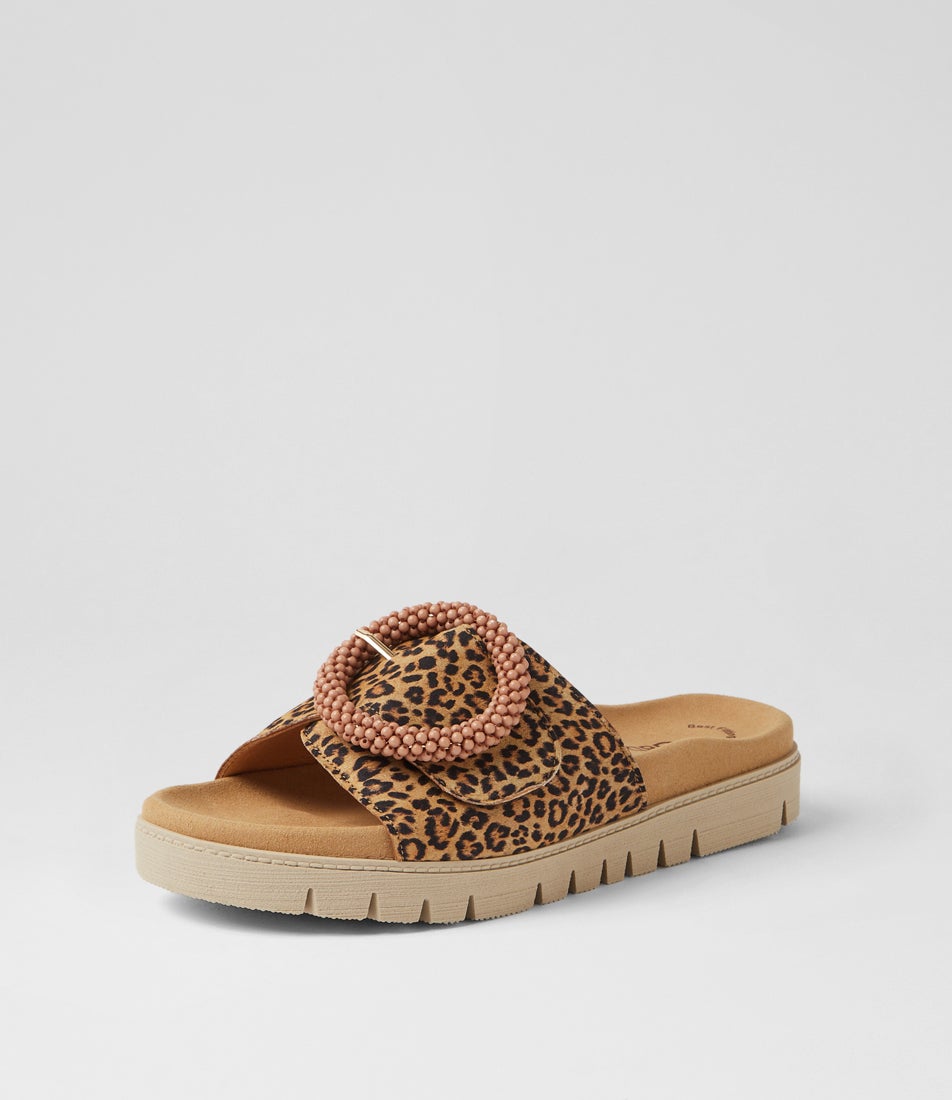 Hansel Leopard Natural Leather Sandals