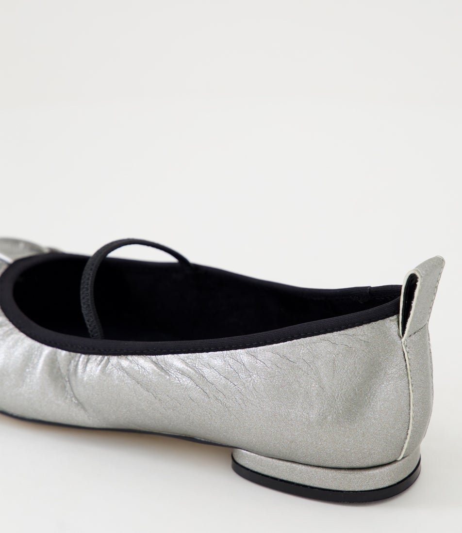 Caitee Gunmetal Flat Shoes