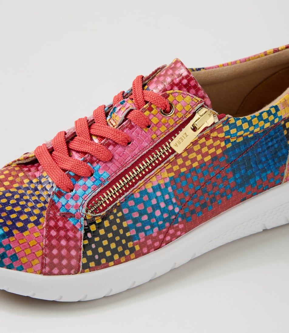 Solar Xf Bright Check Multi Leather Sneakers