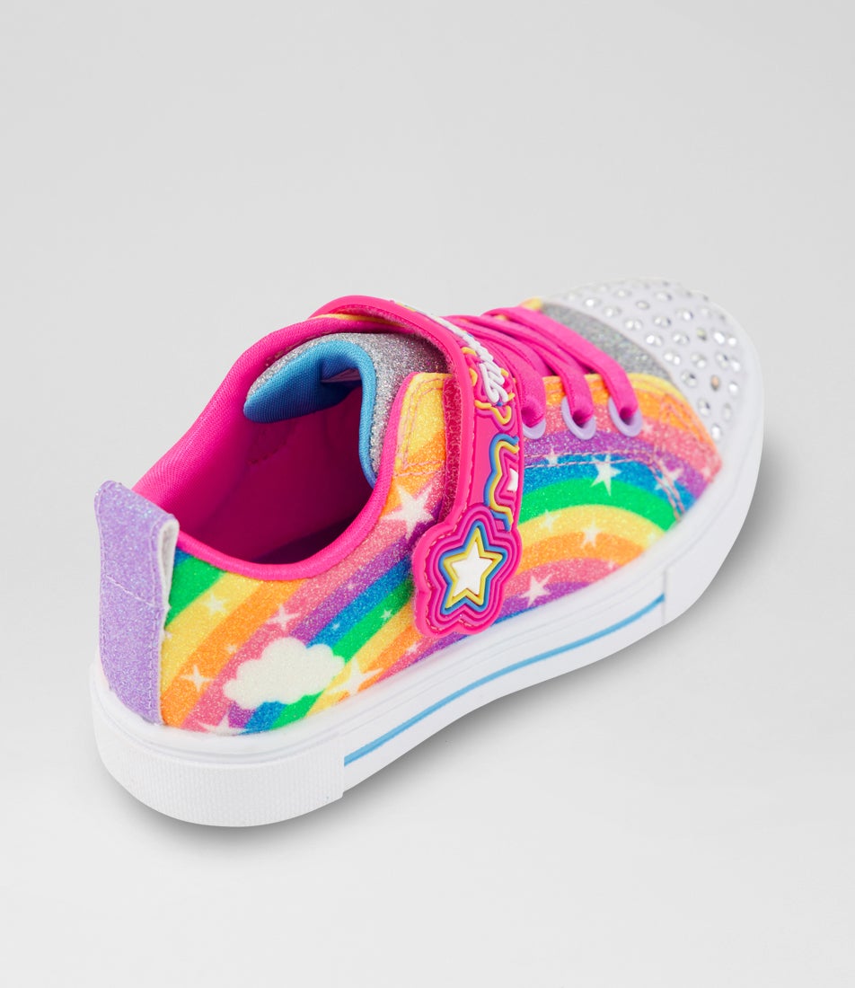 Twinkle Sparks Toddler Hot Pink Multi Fabric Sneakers