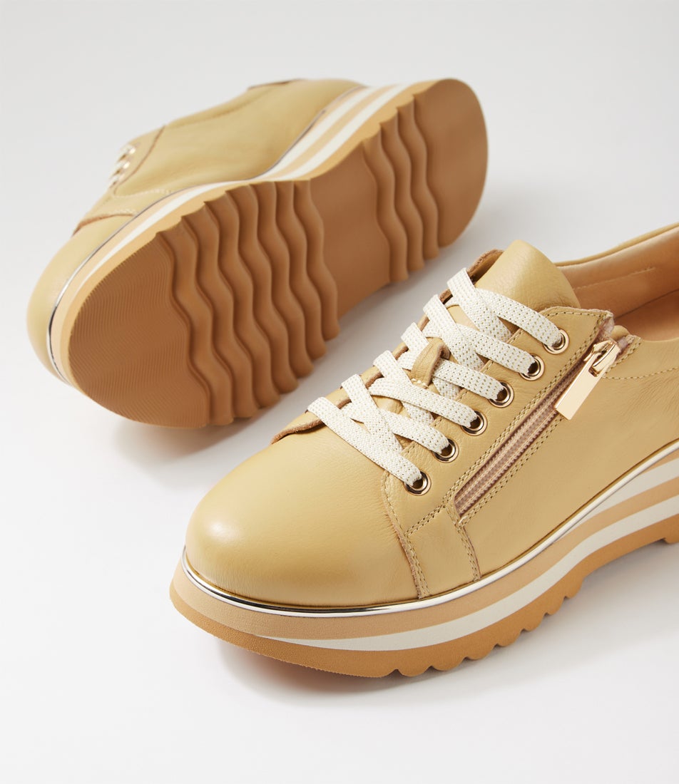 Eammes Butter Leather Lace Up Flats