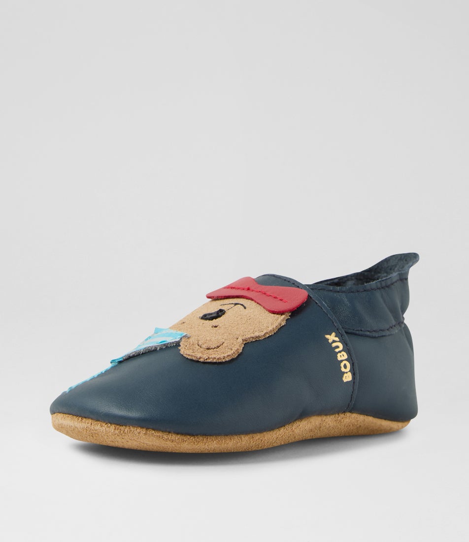 Ss Party Bear Infant Navy Leather Flat Shoes